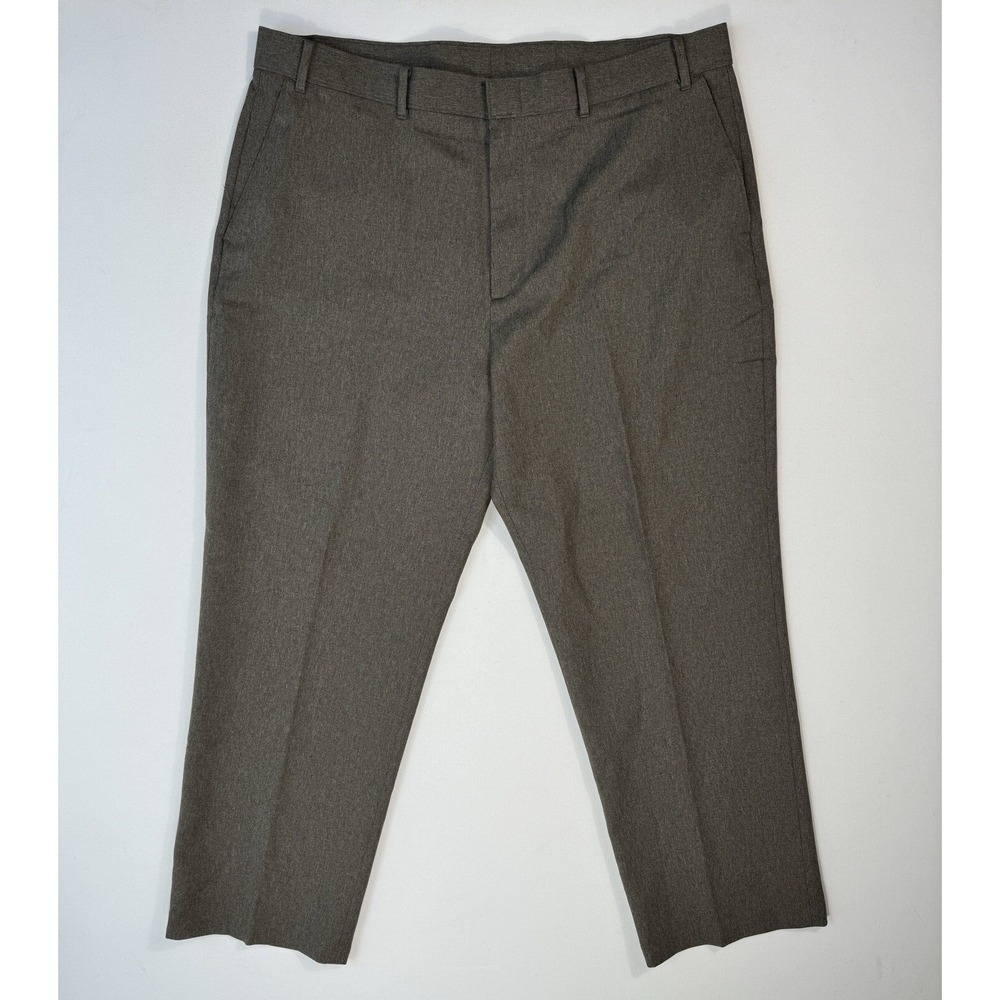 Levis Action Slacks Mens 39x28 Brown Dress Pants Vintage Straight Leg Flat Front
